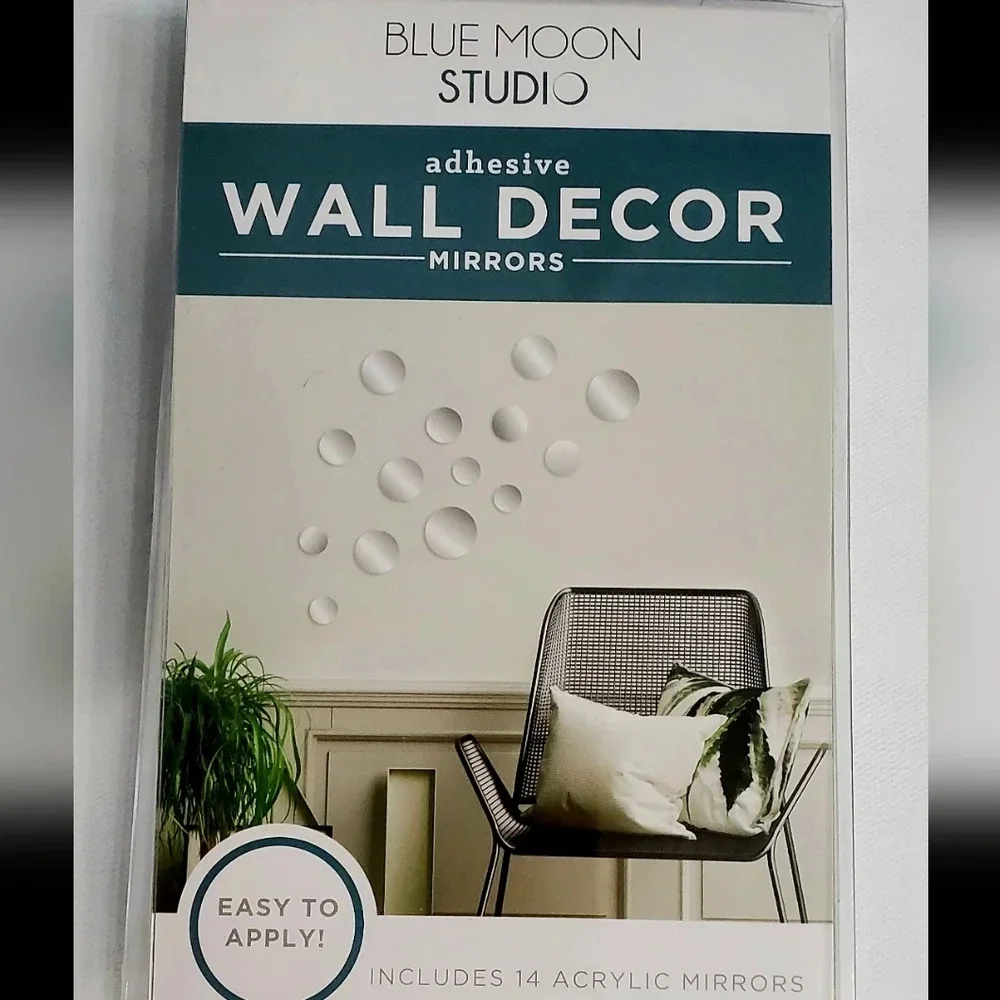 Blue Moon Studios 14pc Self-Adhesive Circle Wall Mirror Decals